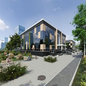 Wizualizacje 3D - Biurowiec w centrum miasta