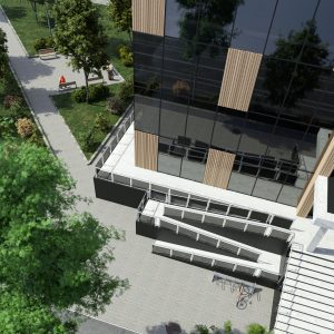 Wizualizacje 3D - Biurowiec w centrum miasta